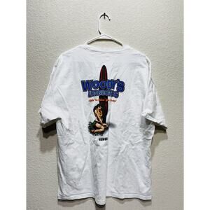 Woody’s Longboards Surfing Hawaii XL White T Shirt Vintage